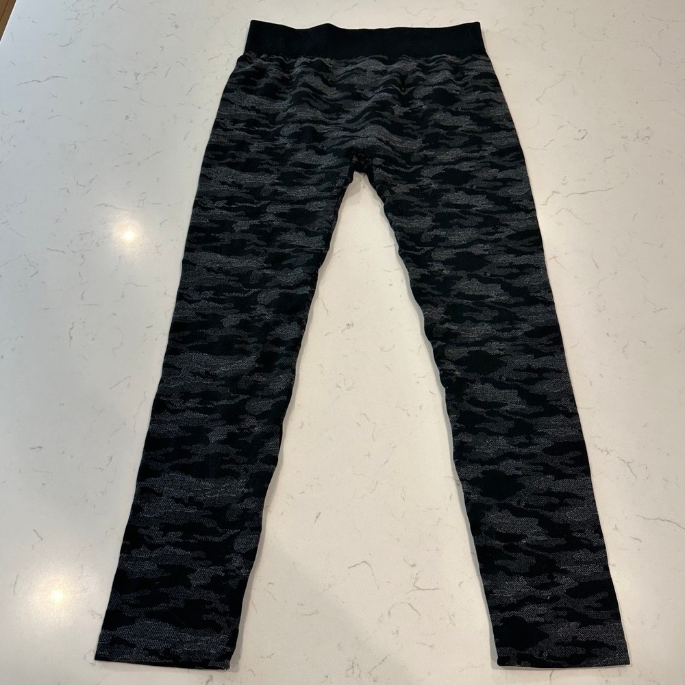 Time and Tru Womens Camo Leggings Gray Black Camouflage XL 16-18 TT40100016180SQ
